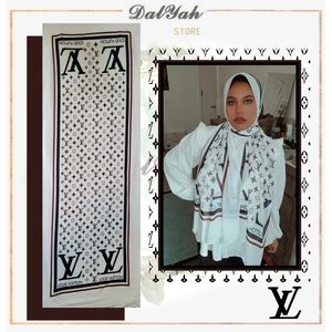 NWT crepe chiffon Digital Printing hijab & Scarf louis vuitton print LV 170×70cm